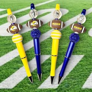 NEW Los Angeles Rams Beaded Pen Yellow Striped Pen